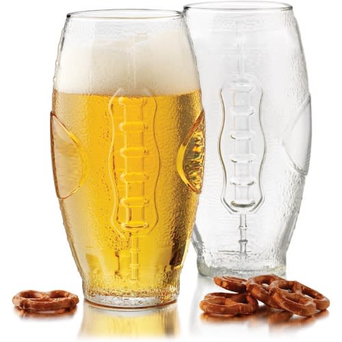 Football Tumbler Glasses - 23-ounce - Set Of 4