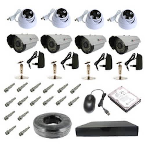Ahd 3.6 Mm Wide-view 4 Indoor - 4 Outdoor - 1tb Hdd Cctv Surveillance Camera System