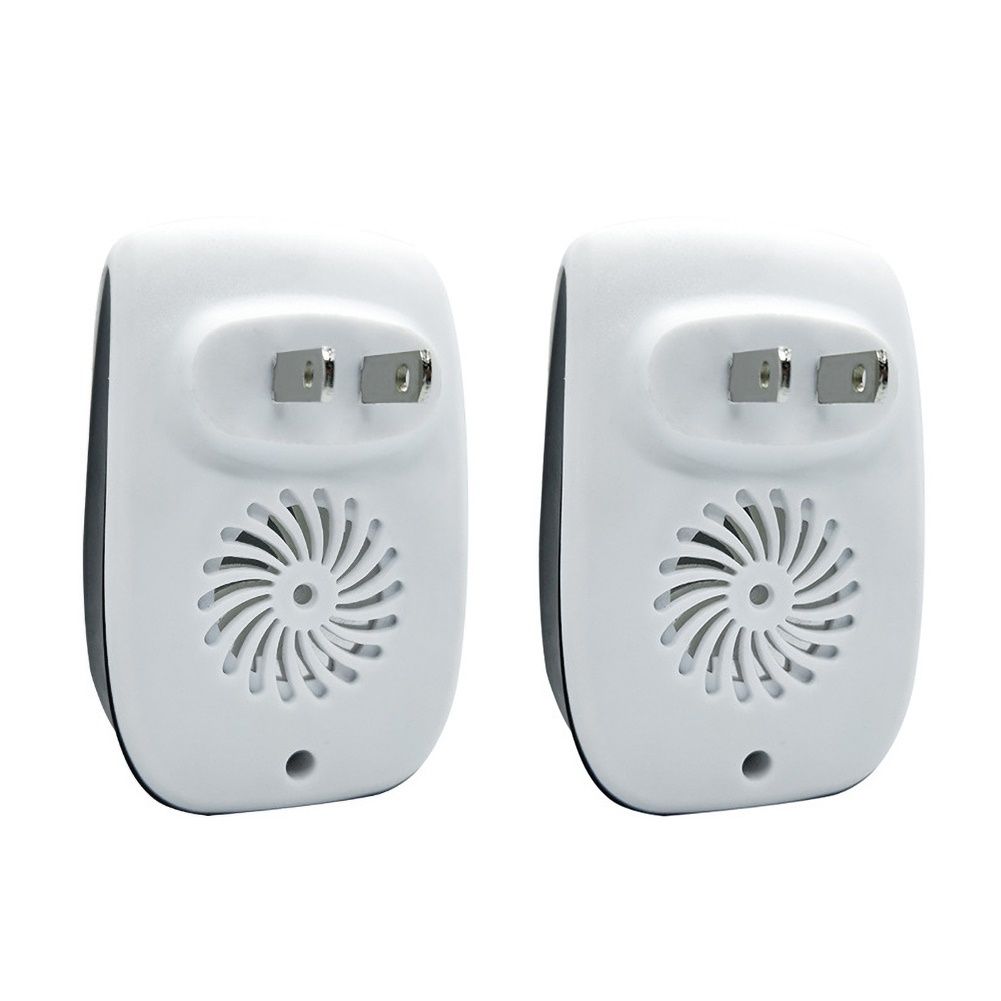 2Pcs Electronic Ultrasonic Pest Control Mosquito-White