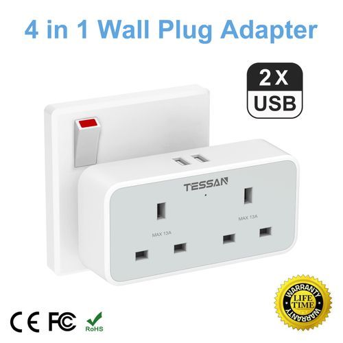 Surge Protector Power Strip Wall Charger Multi Plug Adapter