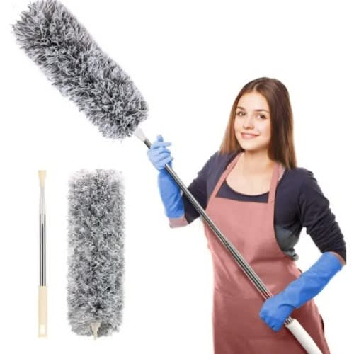 Bendable & Washable Microfiber Extendable Feather Cleaning Duster