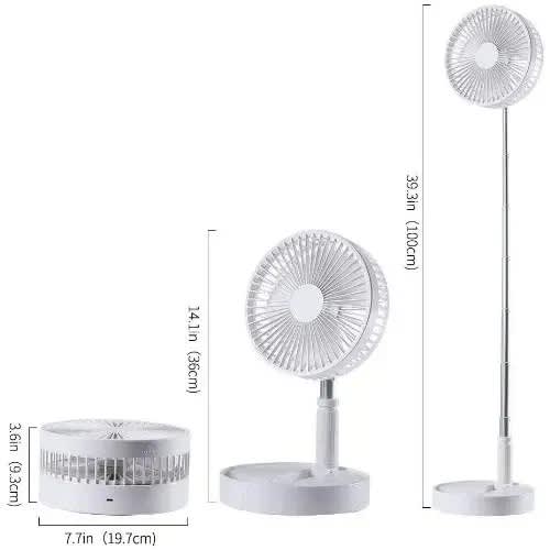 Foldable Rechargeable Fan With Usb - 3600mAh