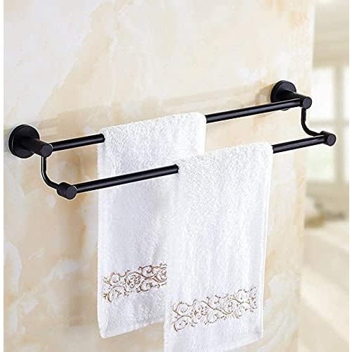 Double Towel Rail -90cm - Black