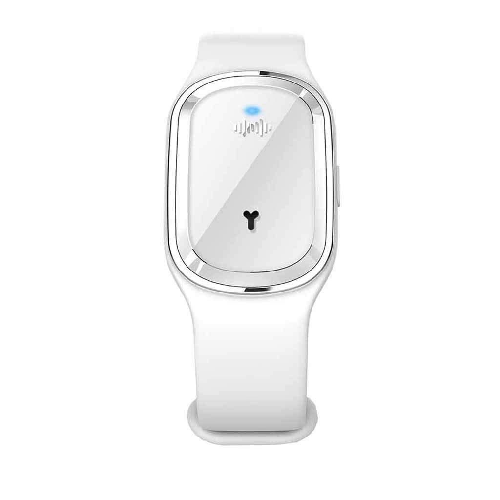 Portable Electronic Mosquito Repeller,Ultrasonic Repeller Anti Mosquito Bracelet Pest Control Repellent Safe For Adults & Kids Indoor/Outdoor,Eco Friendly(White)