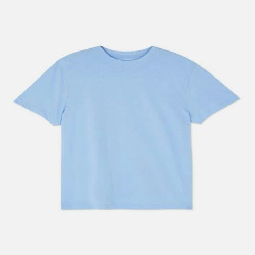 Primark Cares Crew Neck Cotton T Shirt - Bright Blue