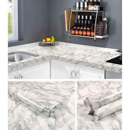 1Pc Waterproof Self Adhesive Marble Wallpaper - 60*5cm