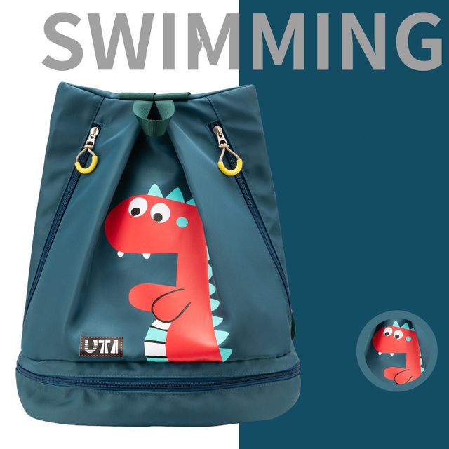 Waterproof Swimming Bag Nylon Cartoon Beach Backpack Wet