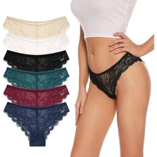 6pcs Ladies V-shape Fashion Lace Panties