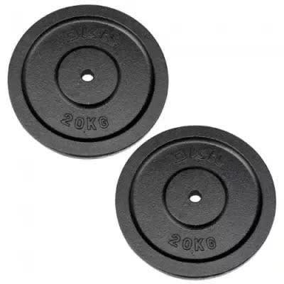 40kg Iron Standard Weight Plates - 2 X 20kg