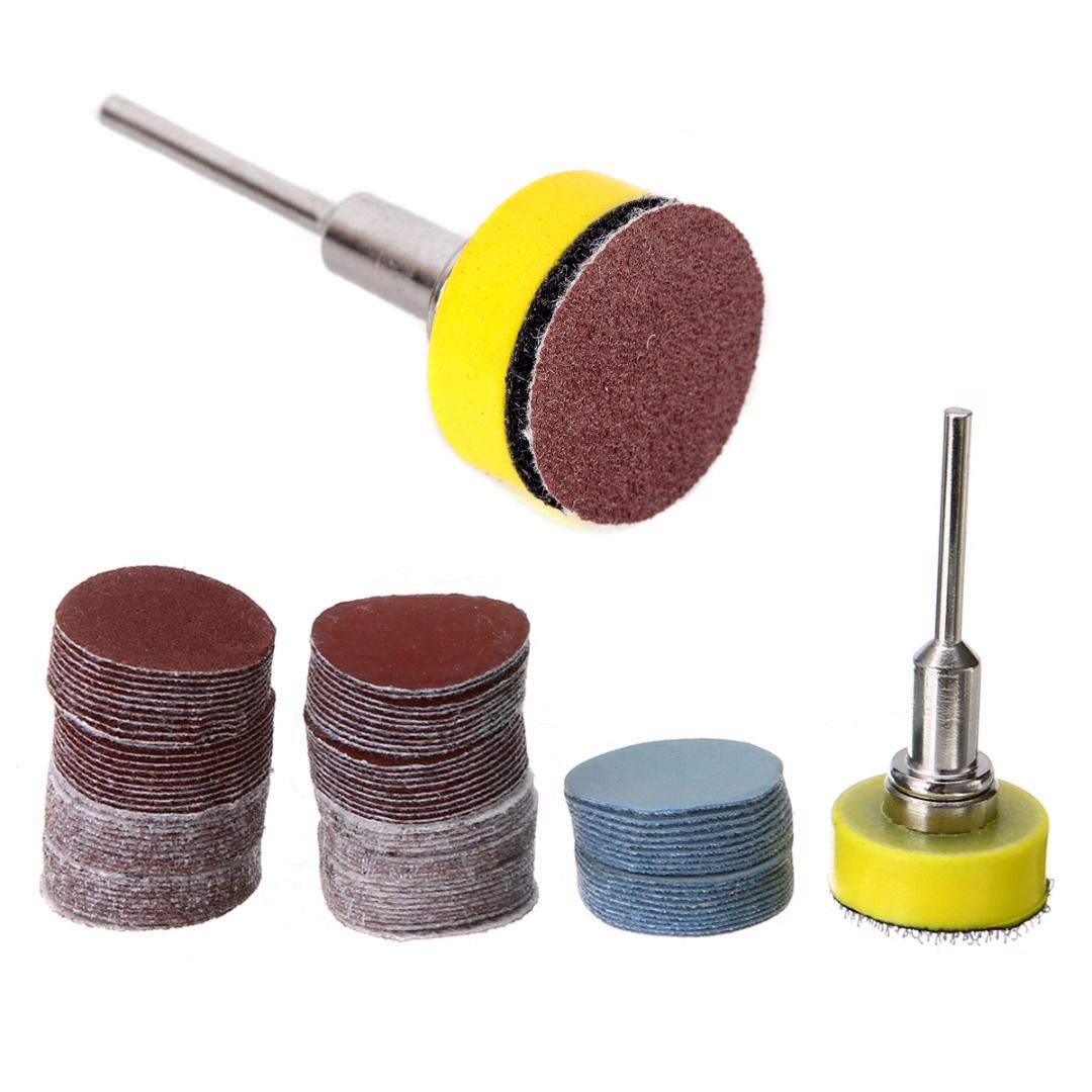 100pcs Sanding Discs 1inch Abrasives Hook Loop Bac