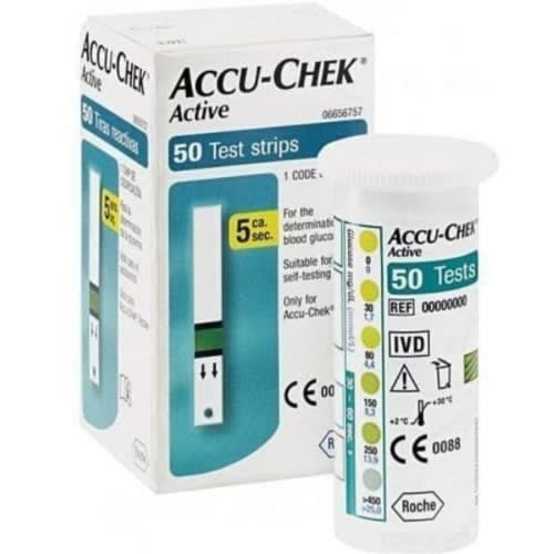 Accu-chek Active Blood Sugar-glucometer Test Strips - 50 Pieces
