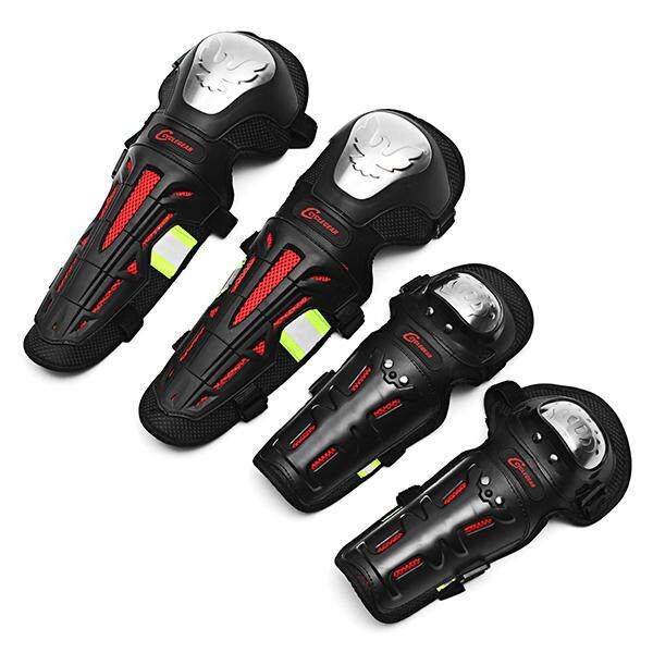 4Pcs Knee Pads Elbow Protector Guard Wrist Kneecap Knee Shin Brace For Motorcycle