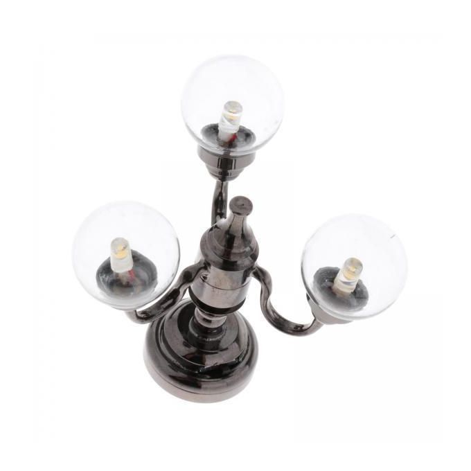 2x Dollhouse Lamp Miniature Table Lamp Home Lampshade Vintage Style