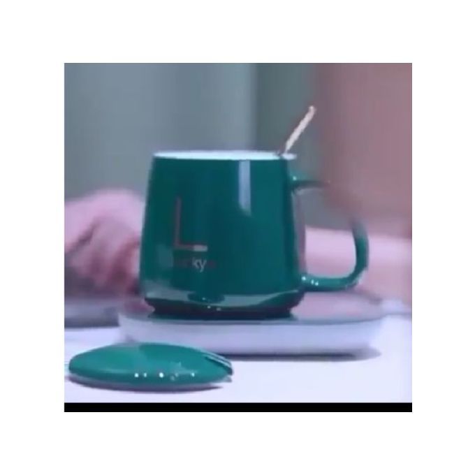 Ceramic Coffee Cup With Automatic Heating Pad