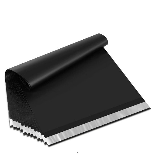 Self - Seal Adhesive Storage Plastic Bags - Black L - 100pcs