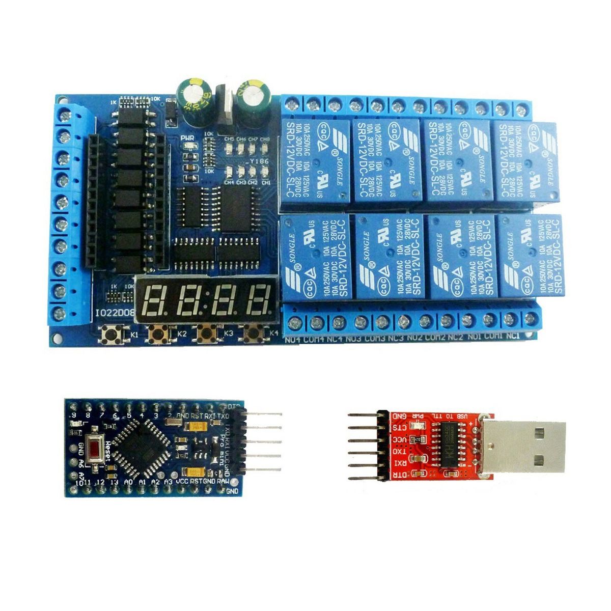 8 Channel DC12V PLC Board Relay Module For Arduiuo