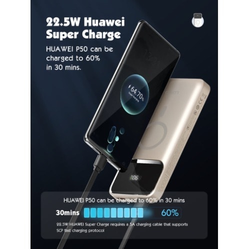 10000mAh Magnetic Wireless Power Bank Pq12