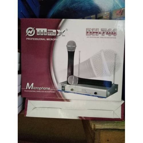 Max  Wireless Microphone DH 744 With 2 Mic