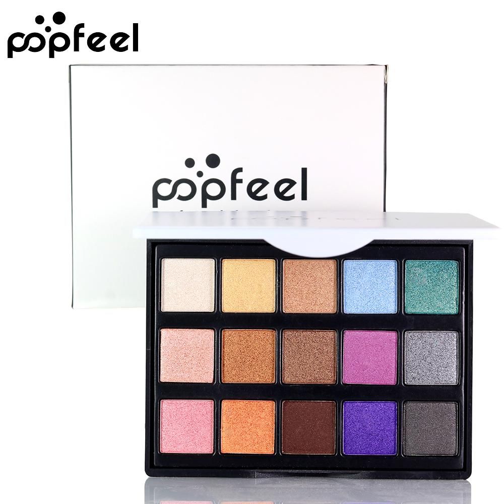 Popfeel 15 Color Pearlescent Eye Shadow  Natural Easy Wearing Shimmer Waterproof  Cosmetic Charming Fairy Colorful Glitter Highlight Makeup Accessories