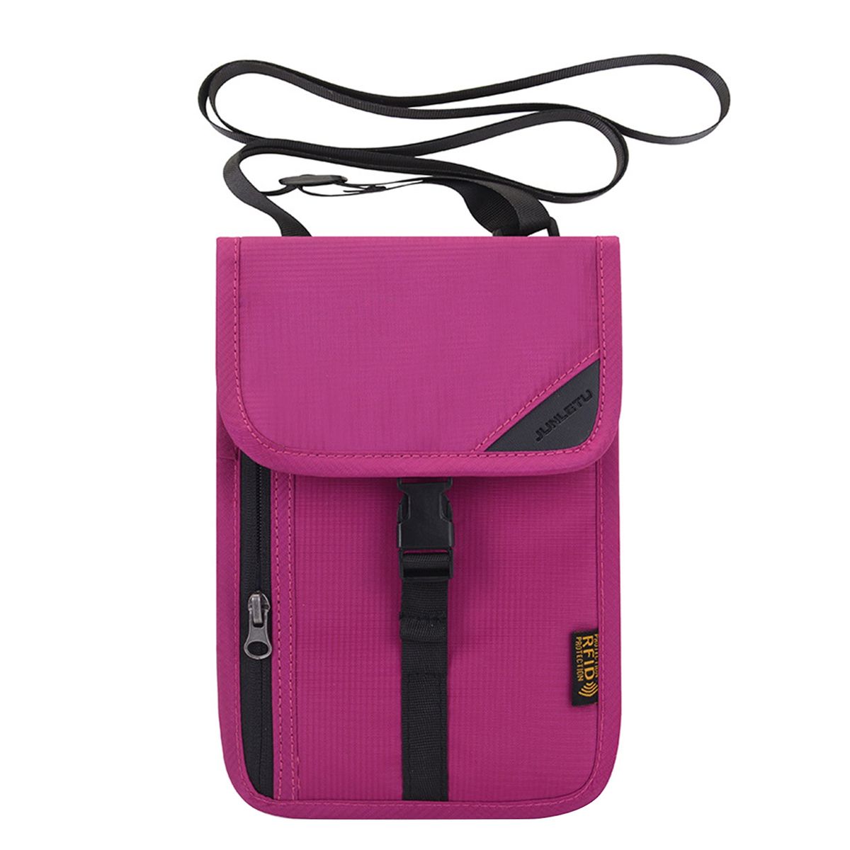 Storage Bag Hanging Wallet Money Card Passports Rose Red