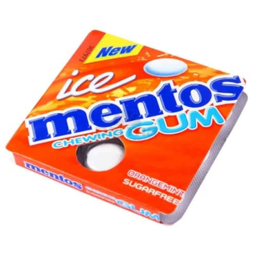 Mentos Ice Orange Mint Chewing Gum X 12