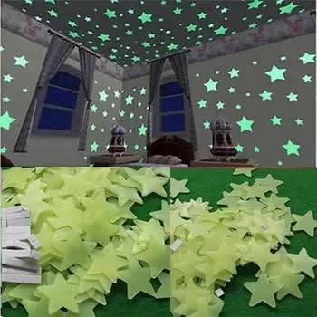 Glow In The Dark Luminous Wall Stickers -100 Pieces