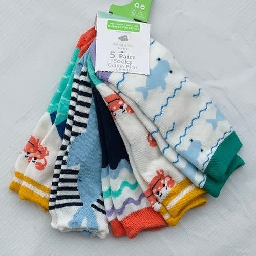 Baby Boys 5-in-1 Colorful Socks - Multi