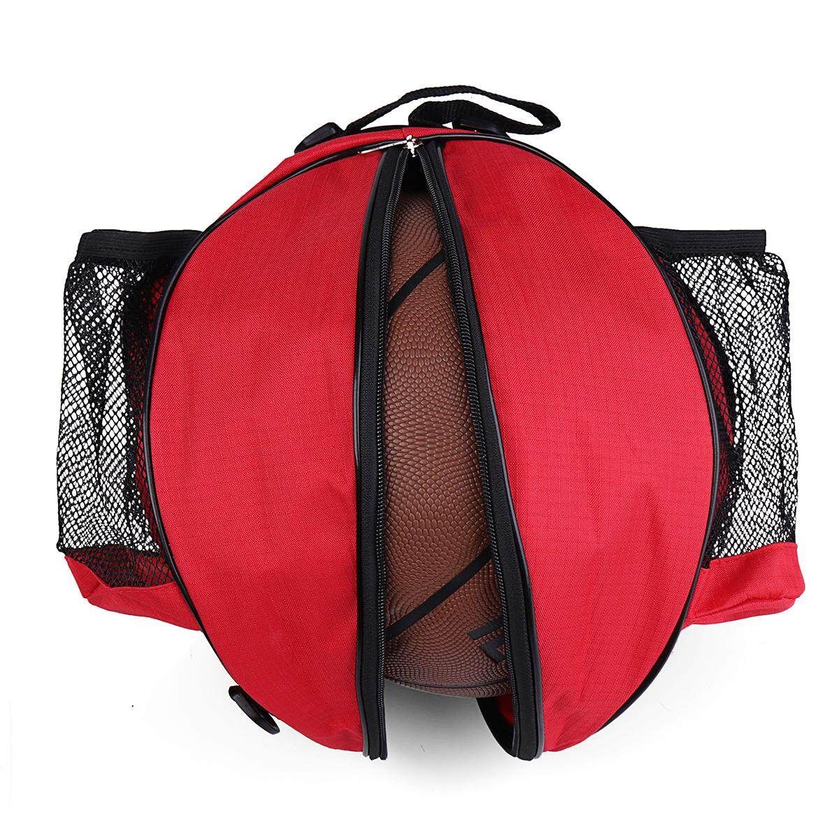 Portable Basketball Backpack Water Bottle Ball Pack Soccer Sports Bags Kids Football Kits Waterproof Volleyball Basketball Bag Gules