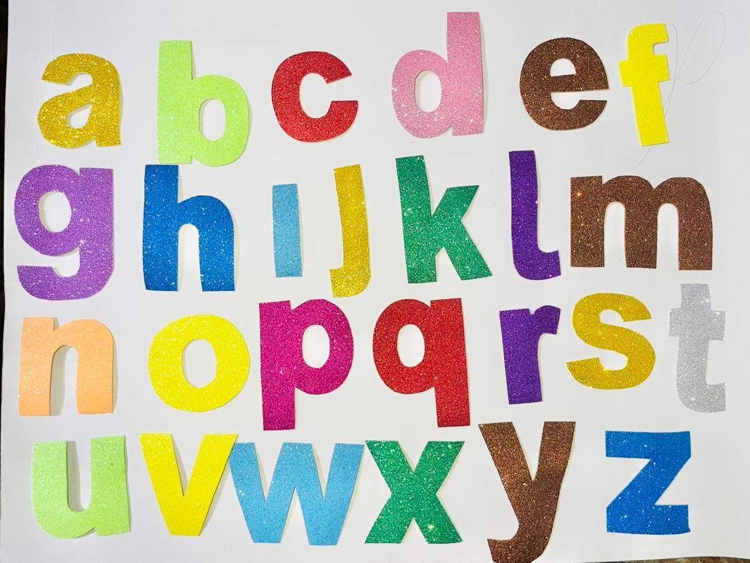 Glittery Self Adhesive Small Letter Alphabets