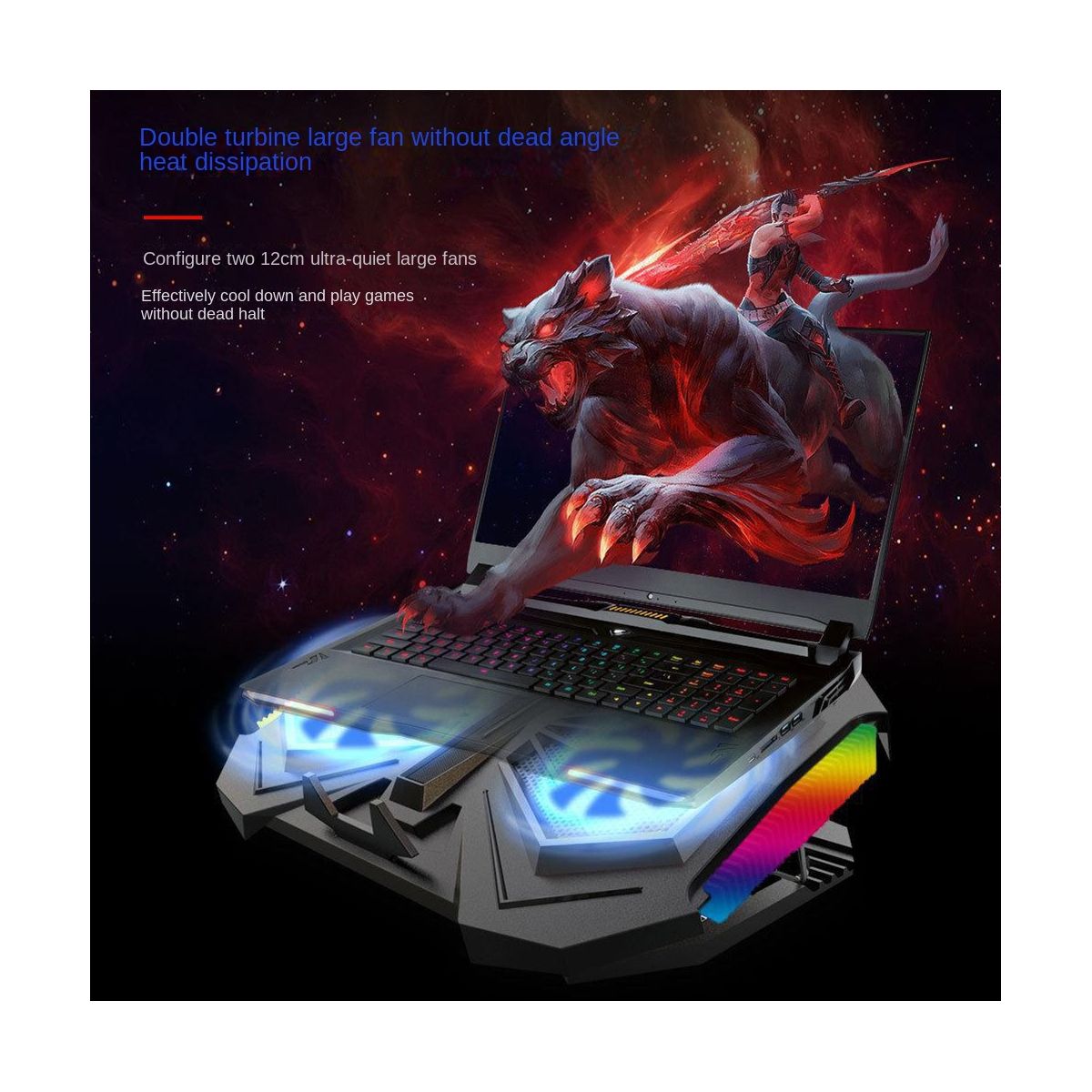 RGB Notebook Radiator Laptop Cooler Cooling Laptop