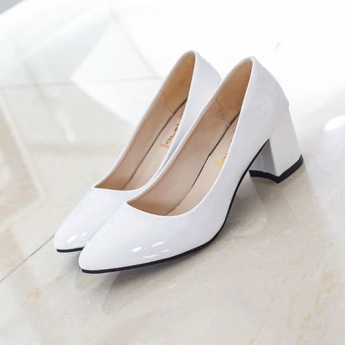 Women Shoes High Heel Women Pumps-White