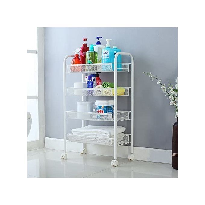 4 Layers Multi-Purpose Steel Shelf - Steel Trolley Shelves