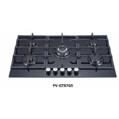 Polystar Tempered Glass 5 Burner Gas Cooker Top - 90cm X 80cm