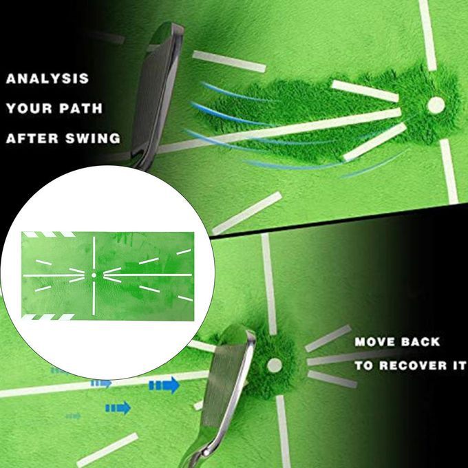 Golf Training Mat Backyard Swing Practice Rug Swing Path Direction