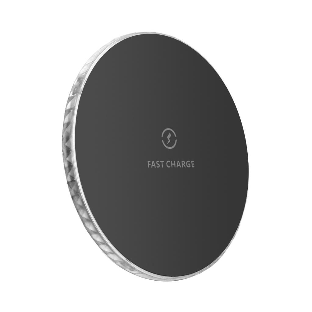 Wireless  15w Qi Charging Pad QC 30 For Samsung Black