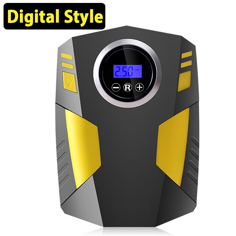 DC 12V Car Inflatable Pump 120W Pointer/Digital Style Tire Inflator Pump With LED Lamp Car Air Compressor For Car Motorcycles