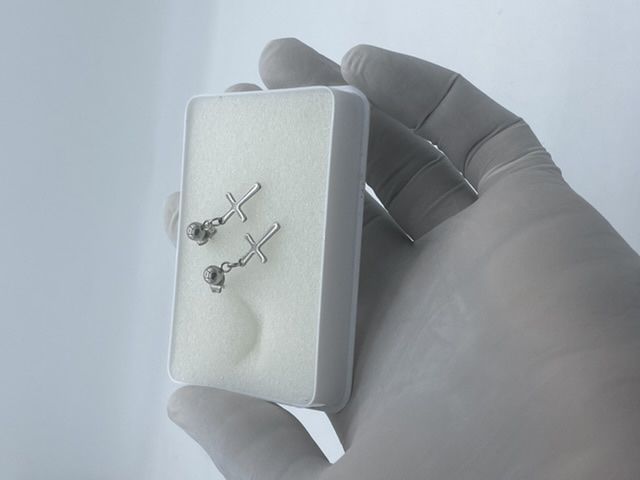 Steel Silver Hoop Cross Inspired Men's Punk Earrings