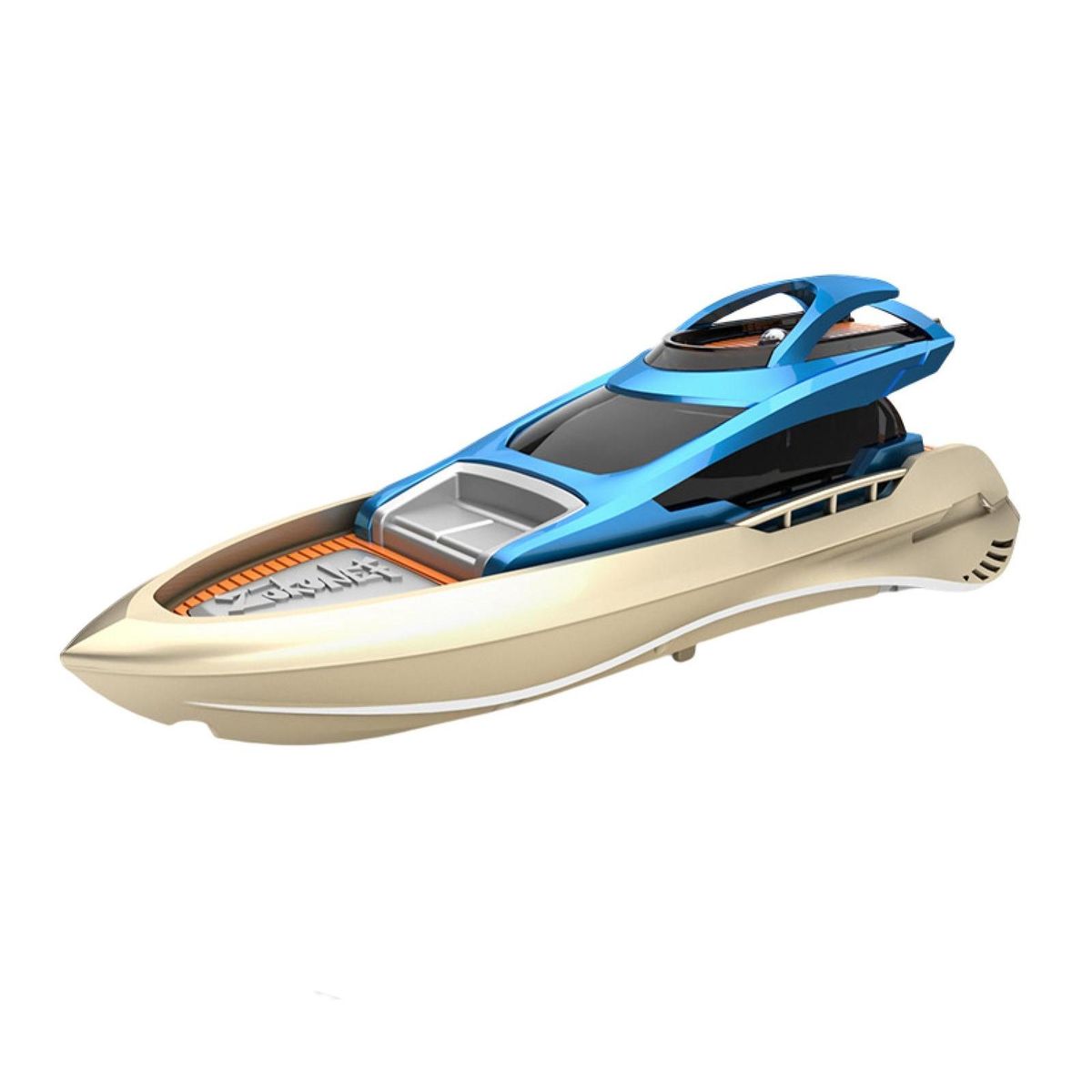 1 Set Remote Control Speedboat Yacht Model RC Boat Toys Blue