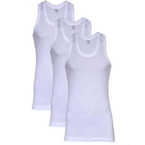 3 In 1 Mens UnderWear Singlet- White
