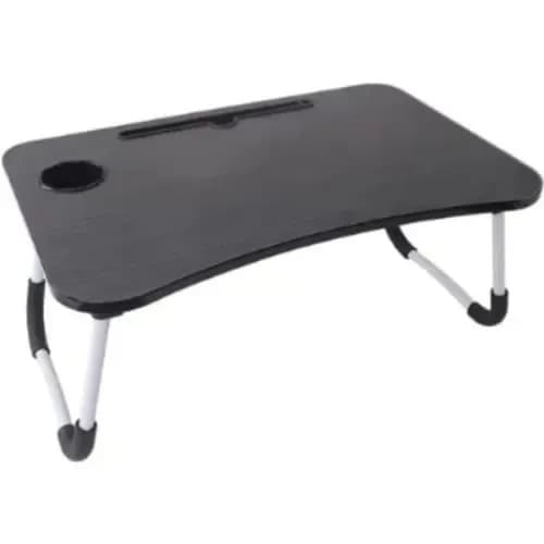 Laptop Table With Dock Stand & Cup Holder - Black