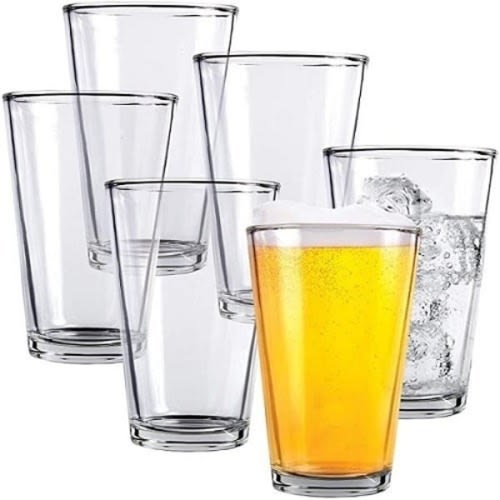 Versitial Plain Glass Cup - 6 Pcs - 0.5L Each