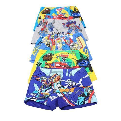 6pcs  Boys Spiderman Transformers Cars Kids Boxers Pants