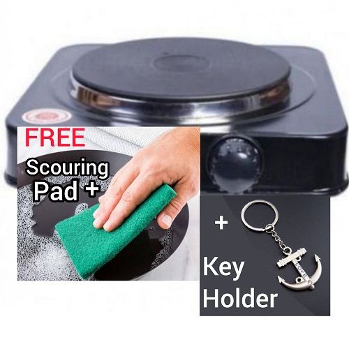 Single Electric Table Top Hot Plate+Scouring Pad +Key Holder