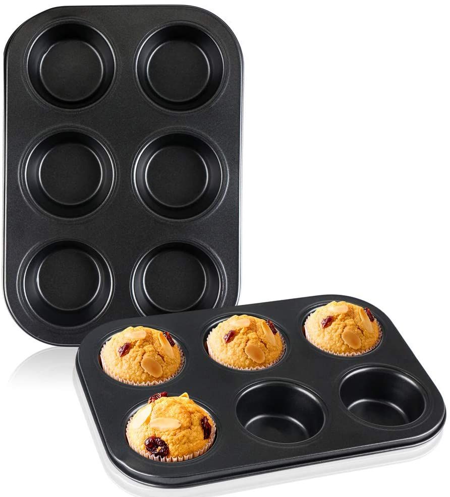 6 Space Cups Non Stick Aluminum Cup Cake Pan/Cupcake Pan
