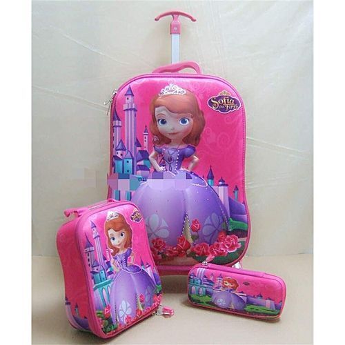 3 Set Trolley School Bag