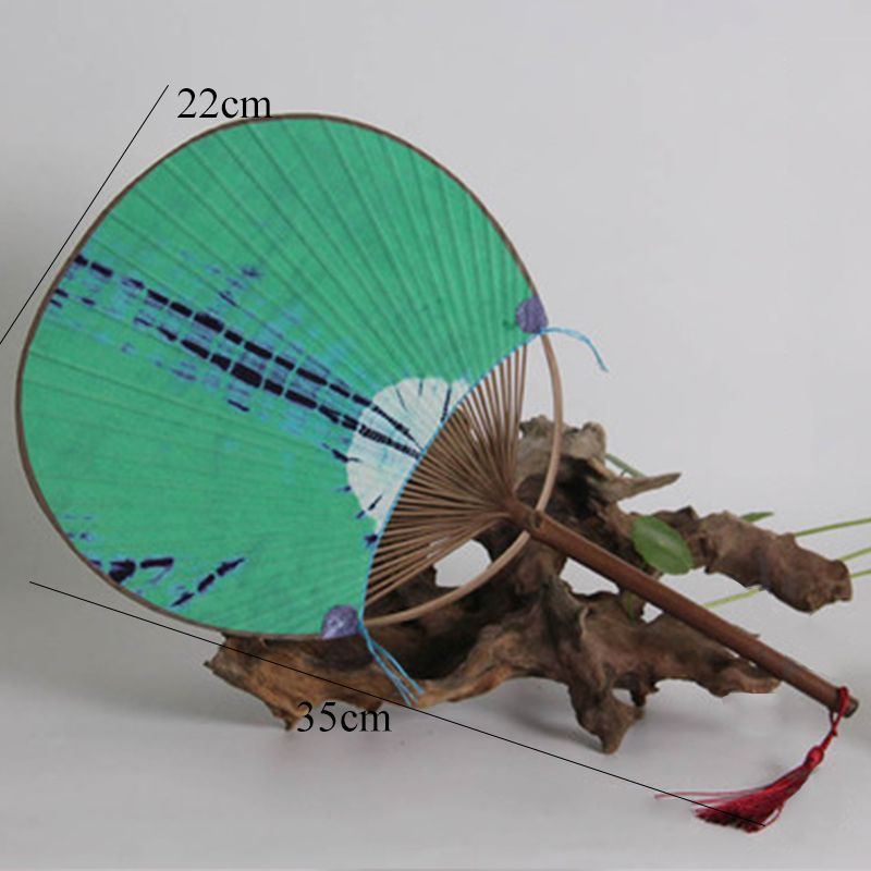 Paper Silk Round Fan Fan Collection Decoration Bamboo Old Props Shooting Fashion Cloth Home For Material Style Pu Printing
