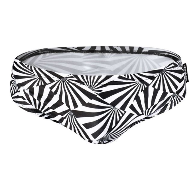 Men Swimsuit Striped Blue Red Black Swimwear