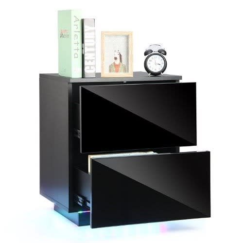 High Gloss Wooden End Table Night Table