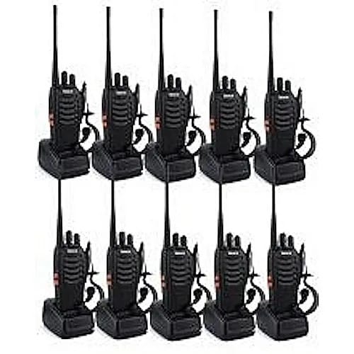 Two Way Radio Walkie Talkie With Earpiece - 10 Pieces
