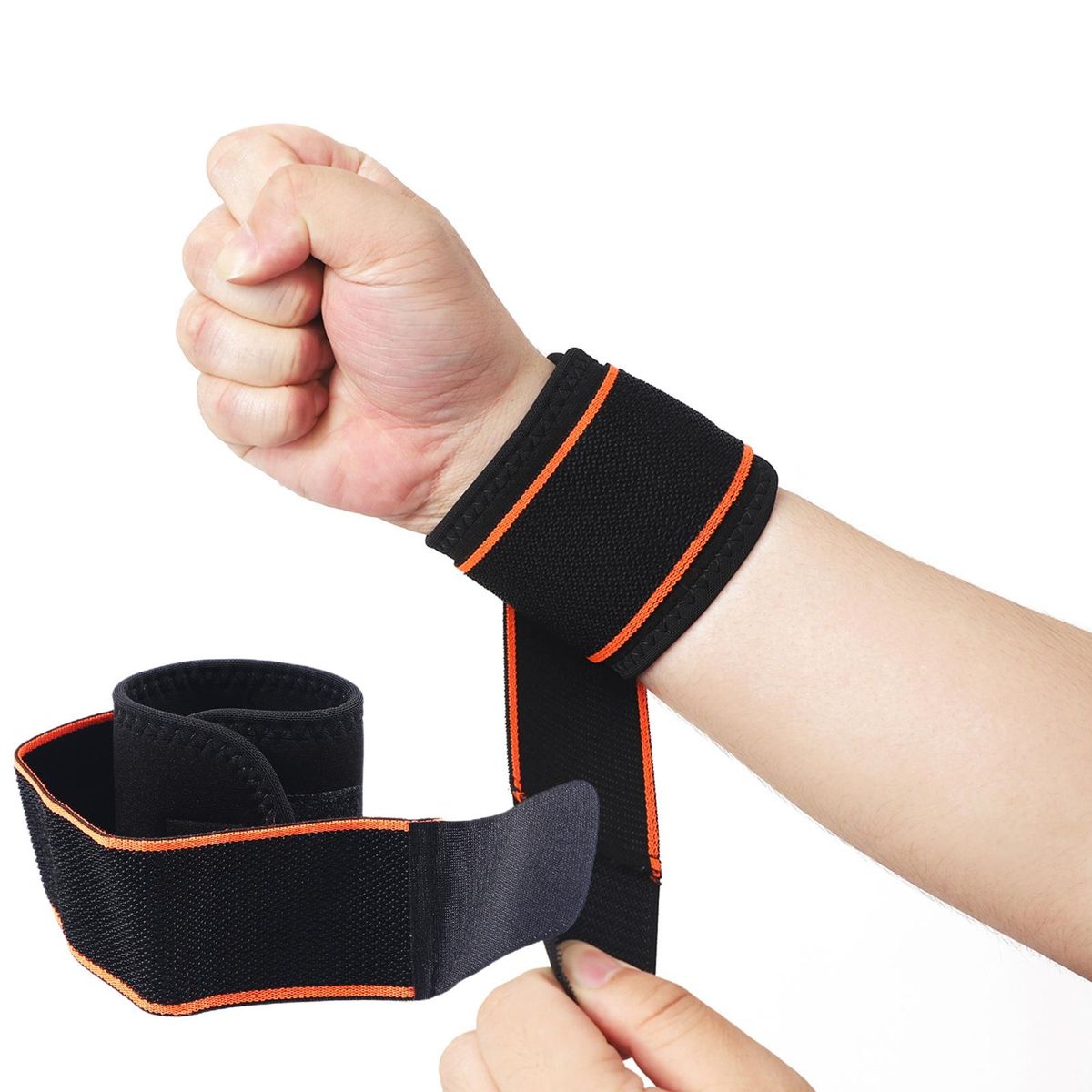 1Pc Wrist Wrap Multifunctional Wrist Support Dark Orange